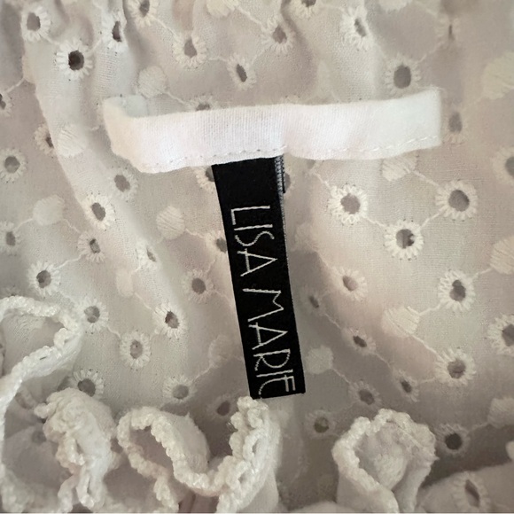 Lisa Marie Fernandez MIRA WHITE EYELET BUTTON DOWN DRESS size 2 (US 4-6) - Picture 3 of 4